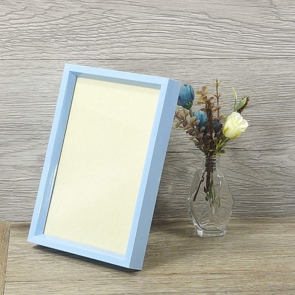 Photo Picture Frame Ornate Light Blue Table Top Display Home Décor 4.25x6.25 in - Picture 7 of 11